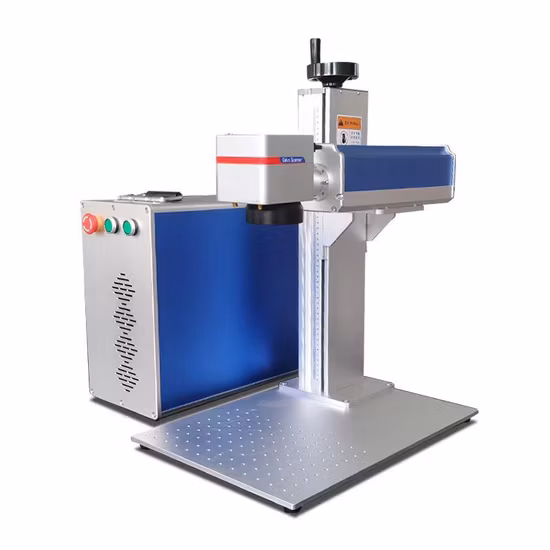 Macchina per marcatura laser da 20 W 30 W per sigilli di sicurezza per marchi auricolari in plastica metallica